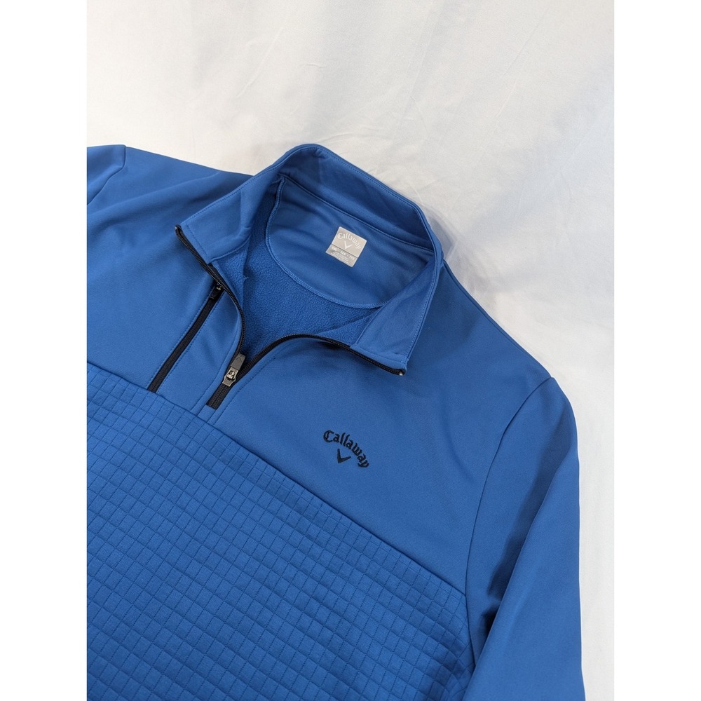 Callaway Men's Quarter Zip Mid weight Protection Pullover Royal‎ Blue XXL